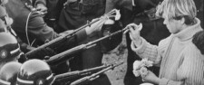 Anti-Vietnam War protesters faced National Guard guns with flowers.