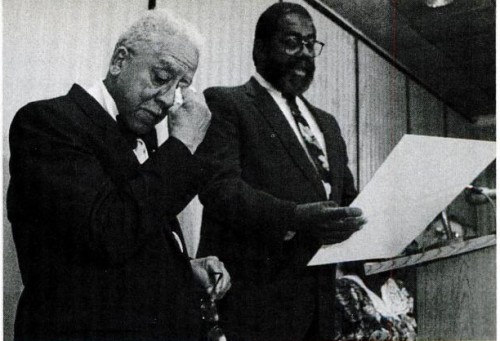 Weeping at his pardon ceremony in Marion IN, 1993. Courtesy of Jet Magazine, Johnson Publishing Company.