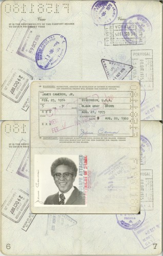 Cameron's 1975 passport photo. Courtesy of the Cameron Family.