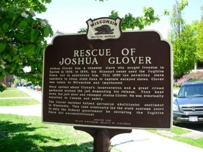 Joshua Glover Plaque