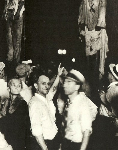 Hanging bodies of Abe Smith and Thomas Shipp, lynched in Marion IN 1930