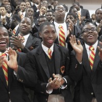 Urban Prep Academy students cheer on their classmates during last year's assembly. (Nancy Stone, Chicago Tribune / February 16, 2011) Urban Prep Academy students cheer on their classmates during last year's assembly. (Nancy Stone, Chicago Tribune / February 16, 2011)