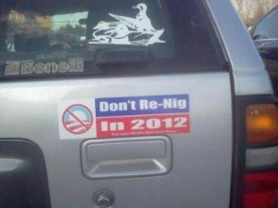 Racist Bumper Sticker Racist Bumper Sticker
