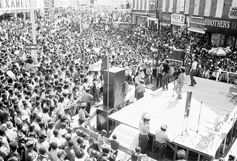 Early rap group the Mean Machine performing in the early 1980s. Photo by Joe Conzo, https://www.joeconzo.com.