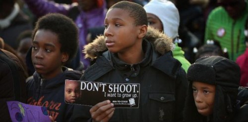 Children at a Chicago rally against gun violence