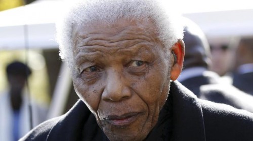 Nelson Mandela leaves the chapel after attending the funeral of his great-granddaughter Zenani Mandela in Johannesburg, South Africa. South African President Jacob Zuma says that former President Nelson Mandela has been admitted to hospital in Pretoria.