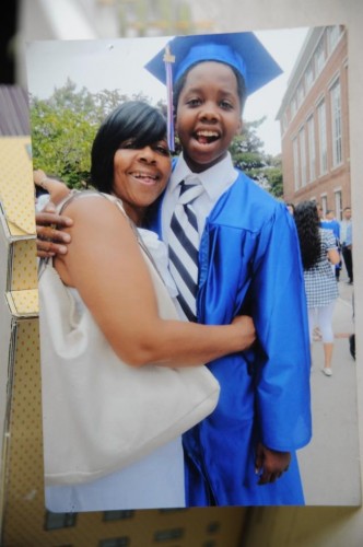 Kimani Gray, 16, with his mother Carol Gray. Kimani was killed by police after he allegedly pulled a gun on March 9, 2013.