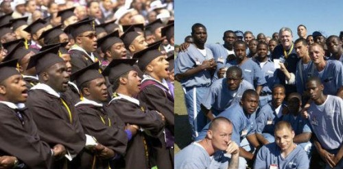 It's time to end the myth that more black men end up graduating from prison than college.