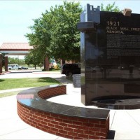 Memorial on the grounds of the Greenwood Cultural Center. (Brandi Simon, The New York Times)