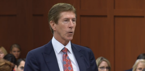 Mark O'Mara, George Zimmerman's attorney, at the pretrial hearing. (Getty Images)
