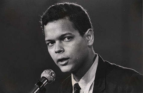 Julian Bond as a young civil rights and anti-war leader –and later, thanks to Morgan, a Georgia legislator.