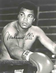 Muhammad Ali, famous as both one of the best boxers ever and a Vietnam-era draft resister.