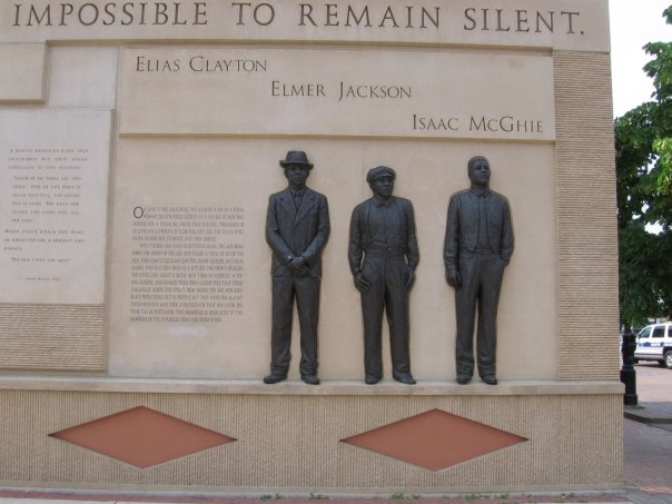 In the 1990s, community members began holding vigils on the site of the lynching. A plan evolved to mount a historical plaque there. At the time, school books in Duluth made no mention of the murders. As a grassroots committee worked on the commemorative plaque idea, a vacant lot across the street became available for development and the idea of a memorial plaza was born. The community raised $150,000 and the Memorial was dedicated in October 2003. Some 3000 people attended the dedication, and Warren Read was a keynote speaker.