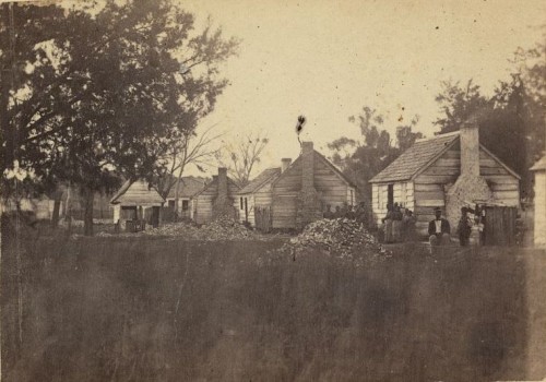 Slave quarters.MBrady 1862.LOC