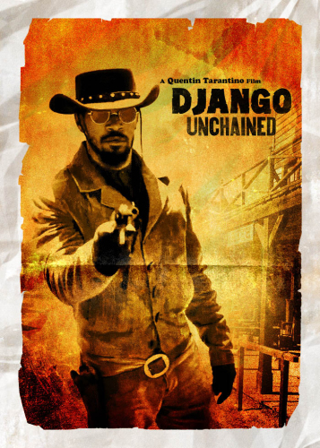 django-unchained-fan-poster-beige