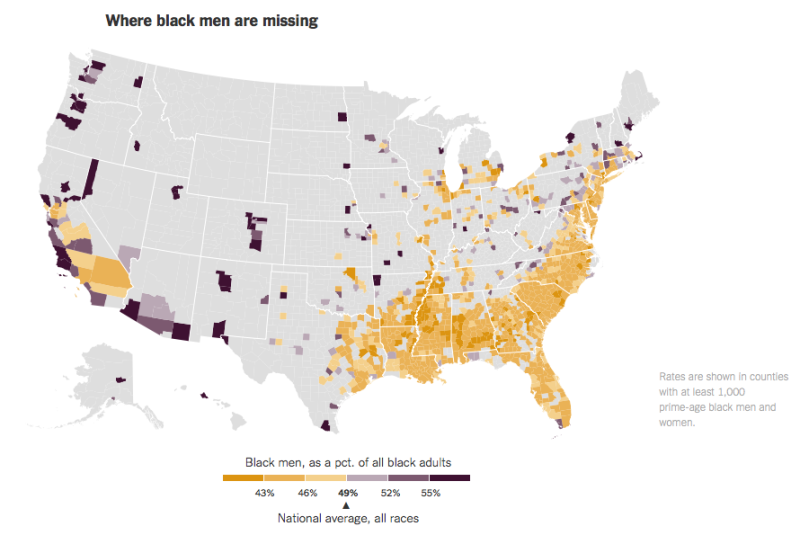 Map where blk men are missing