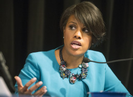 Baltimore Mayor Stephanie Rawlings-Blake addresses the President's Task Force on 21 Century Policing at the Newseum in Washington, Tuesday, Jan. 13, 2015. (AP Photo/Cliff Owen)