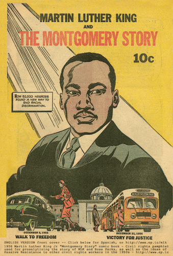 Bayard Rustin introduced Dr. King to FOR’s philosophy of nonviolence during the Montgomery bus boycott in 1955. In 1957, FOR published this comic book by Dr. King that introduced millions of people to the principles of nonviolent direct action.