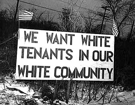 A sign in Detroit, Michigan, where a race riot took place in 1943.