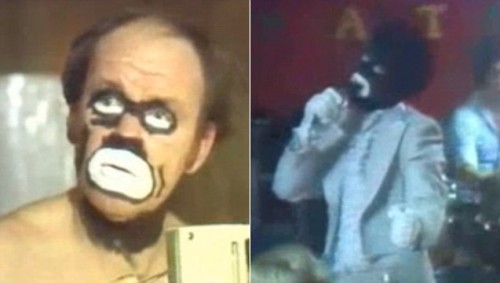 Former Baltimore police officer Bobby Berger, performing in blackface.