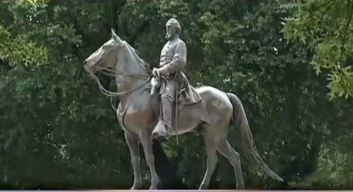 Statue of Nathan Bedford Forrest in Health Sciences Park, Memphis TN