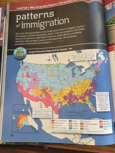 The page in a McGraw-Hill Education geography textbook that refers to Africans brought to American plantations as “workers,” rather than slaves. Credit Coby Burren