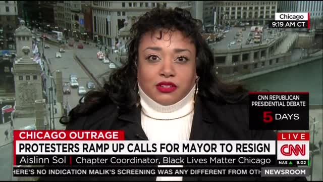 Aislinn Sol, a leader of the Black Lives Matter movement in Chicago.