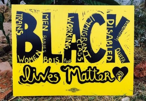 White people may feel like allies to the BLM yet fear backlash if they advertise the fact. (PEACESUPPLIES.ORG)