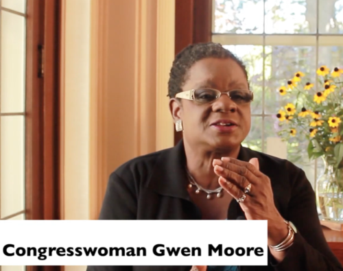 US Rep. Gwen Moore in a an ABHM-produced video speaking to the importance of republishing Dr. Cameron's historic memoir, A Time of Terror.