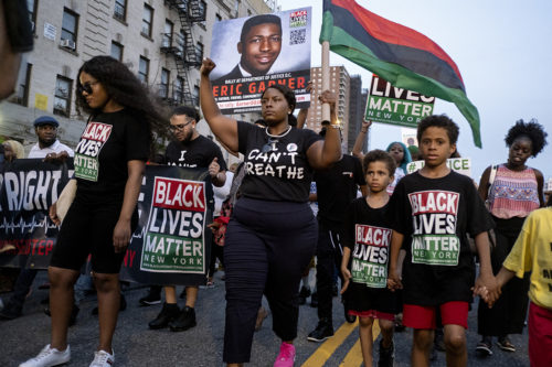 90 protesters march