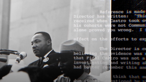 MLK Jr. Dr. Martin Luther King Jr. giving a speech.