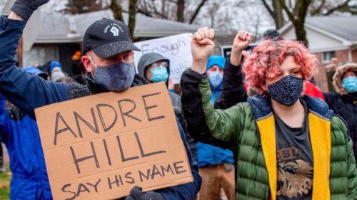 Andre Hill protest/vigil