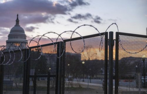 The U.S. Capitol at sunrise after the January 6 insurrection and the inauguration of President Biden, January 23, 2021