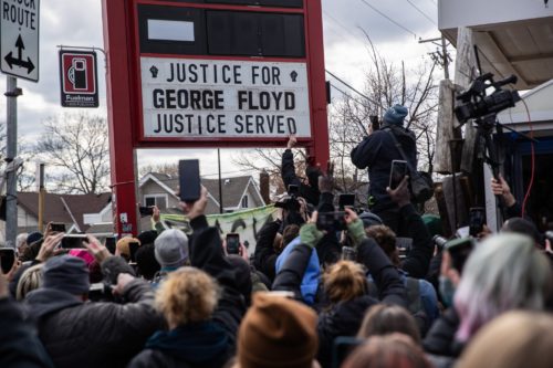 GF justice A celebration at George Floyd Square in Minneapolis after Derek Chauvin, a former police officer, was found guilty of murder on Tuesday.Credit...Victor J. Blue for The New York Times