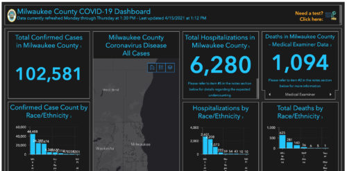 Milwaukee County's Covid Dashboard was one of the first to show pandemic data by race/ethnicity.