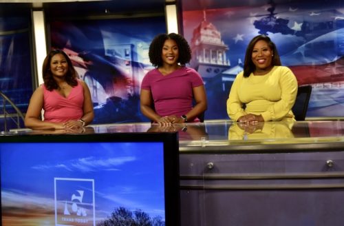rawImage KCEN's news team now consists of meteorologist Ashley Carter and co-anchors Taheshah Moise and Jasmin Caldwell (courtesy of Jasmin Caldwell)