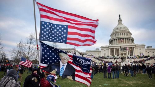 Pro-Trump protesters gather in front of the U.S. Capitol Building on January 6, 2021 in Washington, DC. (Photo by Brent Stirton/Getty Images)