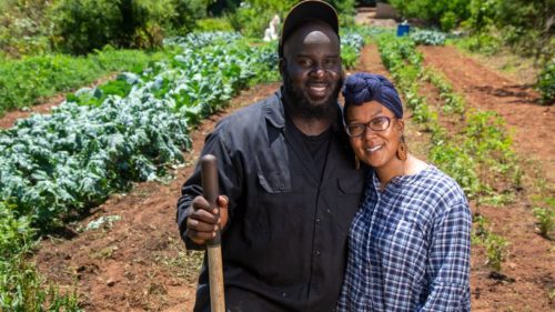 Musa and Micole Hasan on their farm in Monroe, Georgia in 2021 (Phil Skinner/The Atlanta Journal-Constitution)