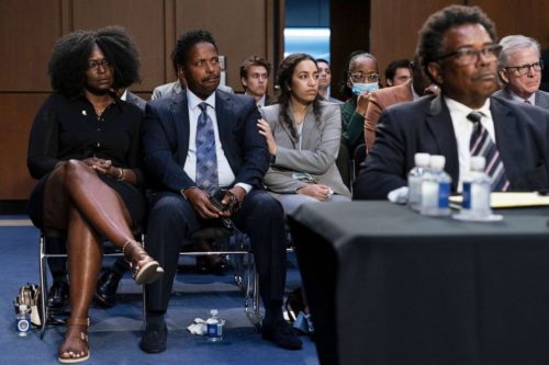 whitfield-family-ap-ps-220607_1654616348396_hpEmbed_3x2_992 Loved ones of victims of the Buffalo supermarket shooting, including Garnell Whitfield, Jr., whose mother, Ruth Whitfield, was killed in the shooting, during a Senate Judiciary Committee hearing June 7th (Jacquelyn Martin/AP)
