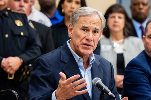 Texas Gov. Greg Abbott is a proponent of "patriotic education". (Brandon Bell / Getty Images)