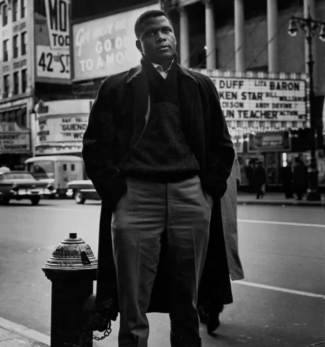 An archival image of Sidney Poitier in "Sidney." (COURTESY OF APPLE TV PLUS)