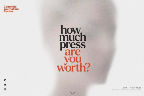 1000 The Columbia Journalism Review unveiled a tool on Thursday, Nov. 3, 2022 that calculates the number of stories your disappearance would net, based on demographics. (AP Photo)