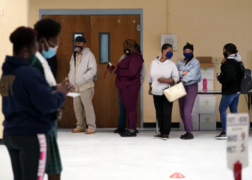 221102-louisiana-black-vote-election-se-540p-b1c532 People line up to vote in New Orleans in Nov 2020. (Gerald Herbert / AP file)