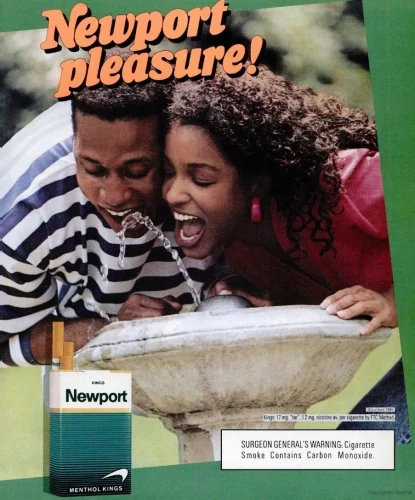 Ads like this one from Newport targeted Black youth and smokers