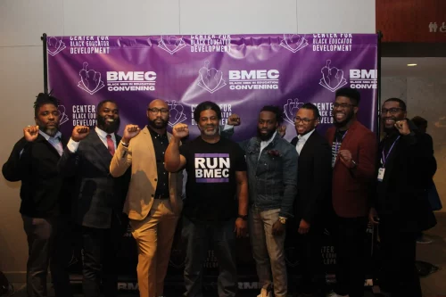 IMG_9620-scaled-1 Sharif El-Mekki, center, led the annual Black Men Educators Convening in Philadelphia (Photo by Anaz X)