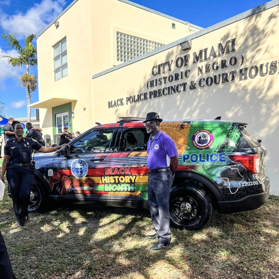 Miami's Black History Month police car