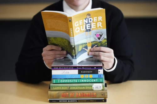 230118-gender-books-mb-1350-aad96c Amanda Darrow, director of youth, family and education programs at the Utah Pride Center in Salt Lake City, in 2021. (Rick Bowmer / AP file)