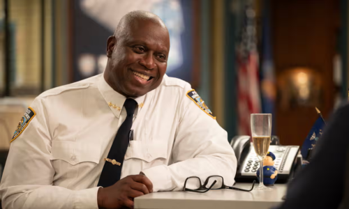 Andre Braugher as Raymond Holt in Brooklyn Nine-Nine. He has died aged 61. He has died after a brief illness, his publicist has confirmed. (NBC/John P. Fleenor)