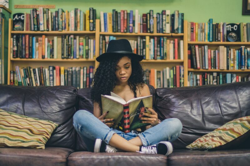 Black woman reading