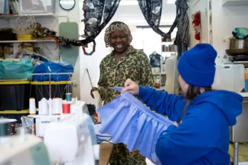 Hekima Hapa started the nonprofit Black Girls Sew after struggling to find inspirational photos of Black girls sewing. (Bess Adler for The New York Times)